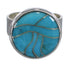 Southwest Turquoise Silver Jewelry Ring Size 6 AX88061